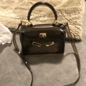 Clear Vinyl Black Bag